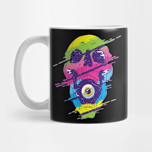 Psychedelic Skull Rainbow Colors Third Eye Awakening Mug